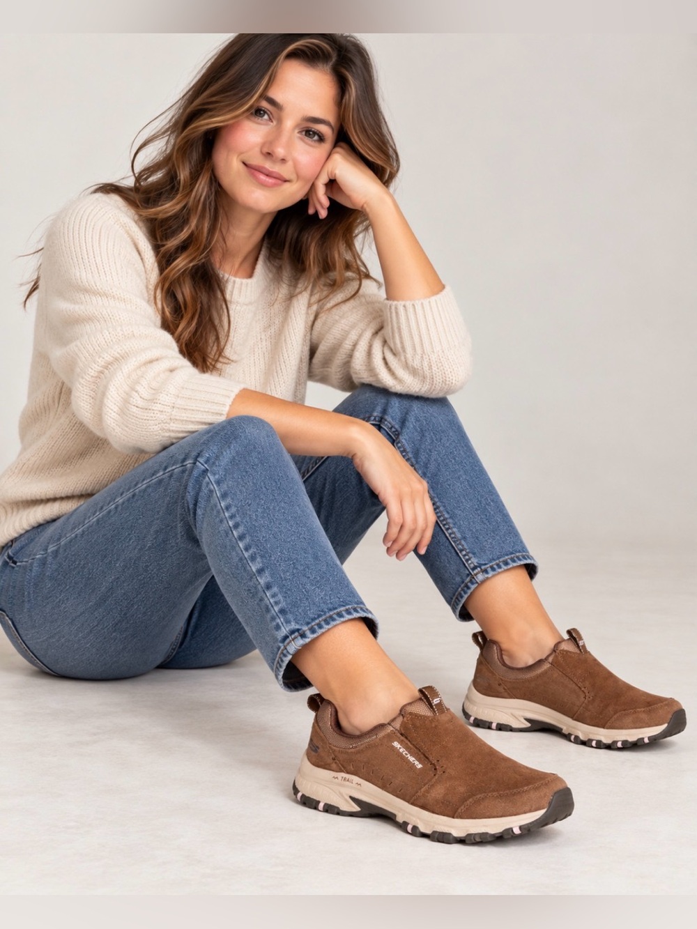 Skechers Brown Suede Slip-On Trail Shoes Women’s 8.5